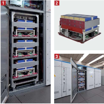 1 IGBT Inverter assembly 2 IGBT Inverter module 3 Typical cabinet installation