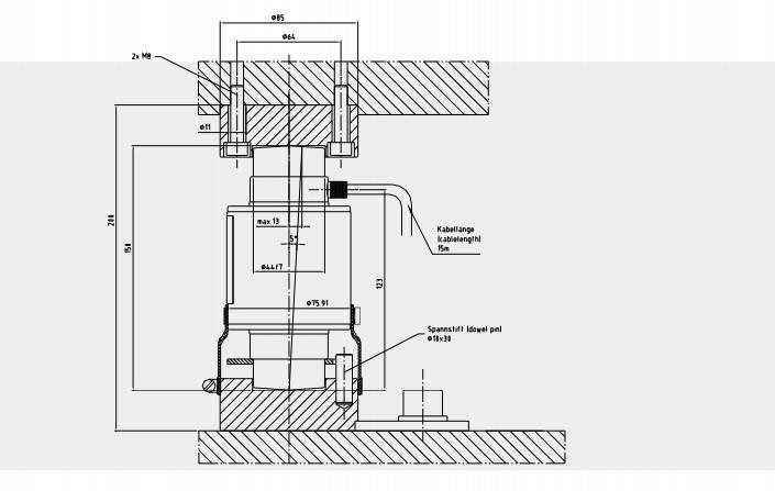 Bản vẽ kĩ thuật Pressure Load Cell VDW 33t Schenck process